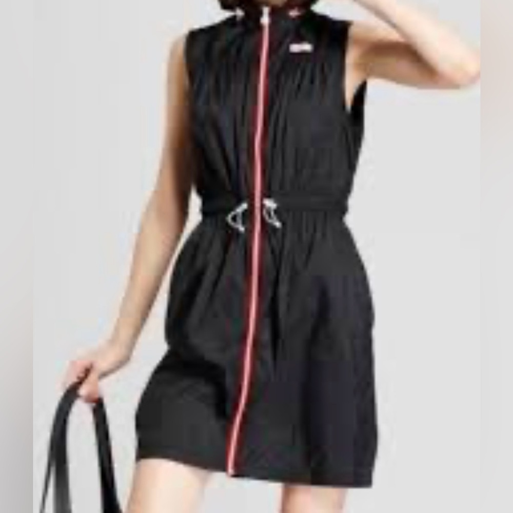 Hunter for Target Black Dress with Red Trim hoodie dress size medium